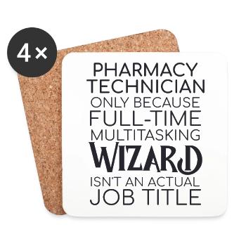 Pharmacy technician Wizard - Coasters (set of 4) - white - Front