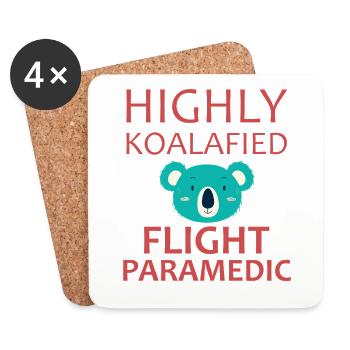 Ambulancier de vol Koalafied Air Rescue - Dessous de verre (lot de 4) - blanc - Devant