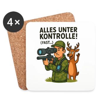 Alles Unter Kontrolle Jagd - Untersetzer (4er-Set) - Weiß - Vorne