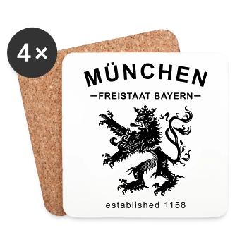 München Löwen Design - Coasters (set of 4) - white - Front