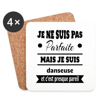Pas parfaite mais Danseuse classique moderne - Dessous de verre (lot de 4) - blanc - Devant