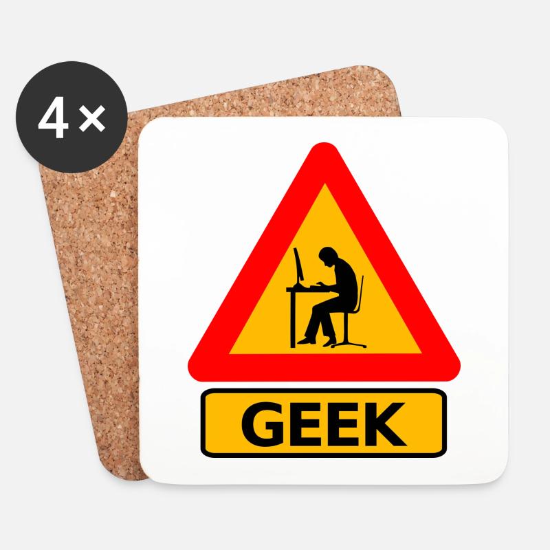 Geek - Untersetzer (4er-Set) - Weiß