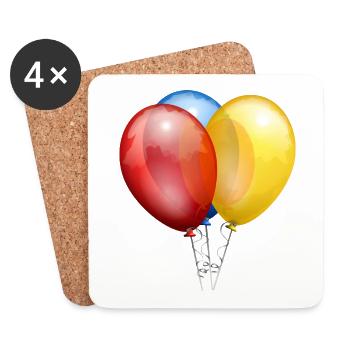 Ballons - Untersetzer (4er-Set) - Weiß - Vorne