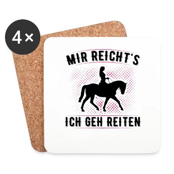 Mir reichts - ich geh Reiten - Untersetzer (4er-Set) - Weiß - Vorne