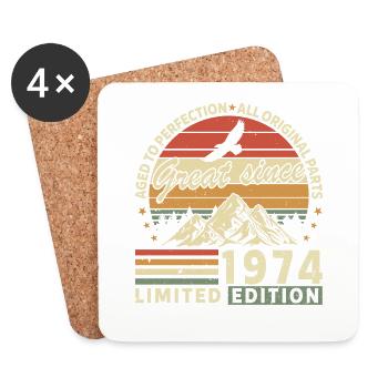 50 Years great since 1974 limited edition - Dessous de verre (lot de 4) - blanc - Devant