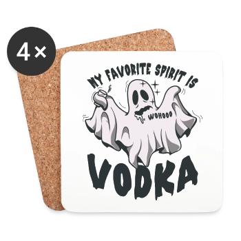 Meine Lieblingsspirituose ist Vodka - Untersetzer (4er-Set) - Weiß - Vorne