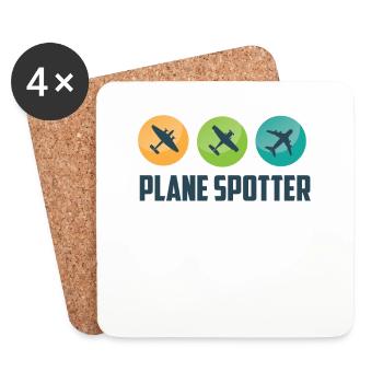 Planespotter - Untersetzer (4er-Set) - Weiß - Vorne