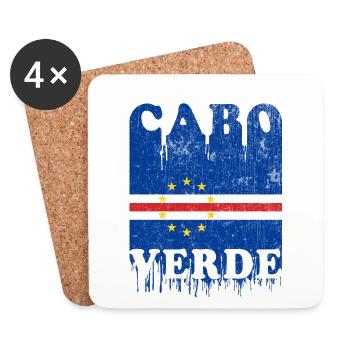Cabo Verde 2020 Cap Verde Drapeau Afrique - Dessous de verre (lot de 4) - blanc - Devant