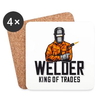 Welder saying for proud metal workers and - Coasters (set of 4) - white - Front