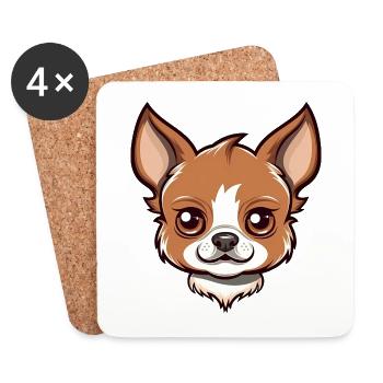 Chihuahua - Coasters (set of 4) - white - Front
