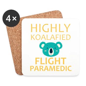 Ambulancier de vol Koalafied Air Rescue - Dessous de verre (lot de 4) - blanc - Devant