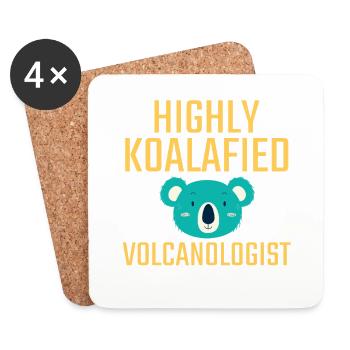 Volcanologist Koalafied Volcanology - Untersetzer (4er-Set) - Weiß - Vorne