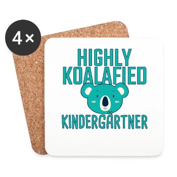 Kindergarten Teacher Koalafied - Coasters (set of 4) - white - Front