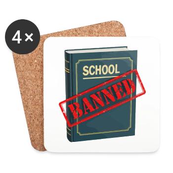 Book Banned - Untersetzer (4er-Set) - Weiß - Vorne