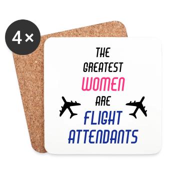 ★ Design colors changeable ★ The greatest women are - Coasters (set of 4) - white - Front