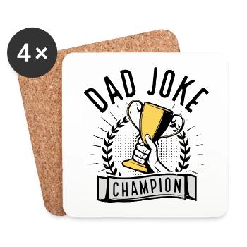 Dad Joke Champion - Coasters (set of 4) - white - Front