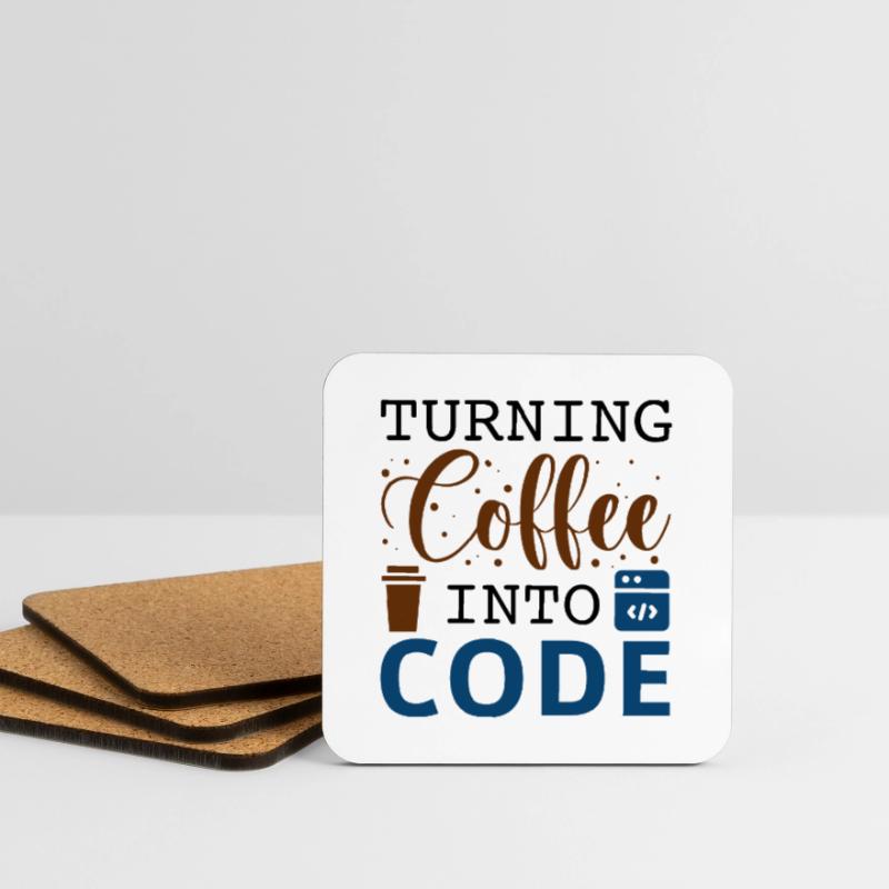 Turning Coffee Into Code Coasters (set of 4)