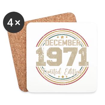 Les Légendes Sont Nées En Décembre 1971 - 1971 - Dessous de verre (lot de 4) - blanc - Devant