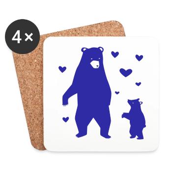 Ours - Panda Forêt Nature Liberté Sauvage - Dessous de verre (lot de 4) - blanc - Devant