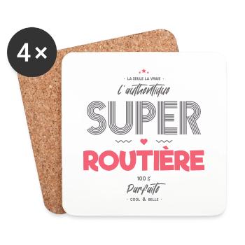 L authentique super routière - Dessous de verre (lot de 4) - blanc - Devant