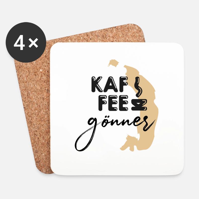 Coffee patrons - Coasters (set of 4) - white