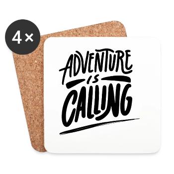Adventure is calling - Untersetzer (4er-Set) - Weiß - Vorne
