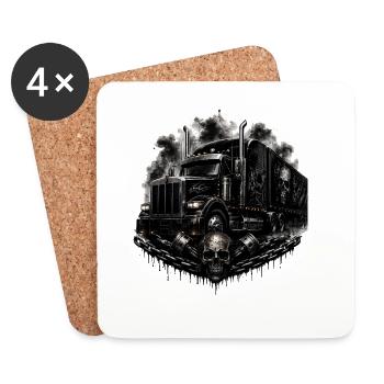 Trucker love - Coasters (set of 4) - white - Front