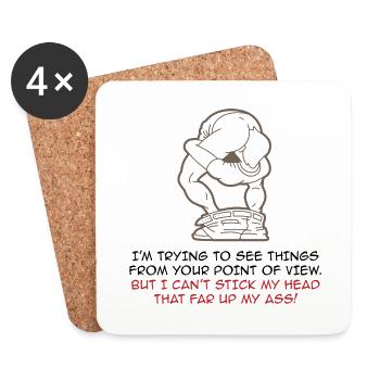 I try to look at things from your point of view - Coasters (set of 4) - white - Front