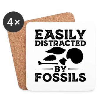 Collecting | fossils Fossil Hobby Geology Gift - Coasters (set of 4) - white - Front