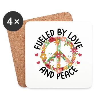 Hippy - Coasters (set of 4) - white - Front