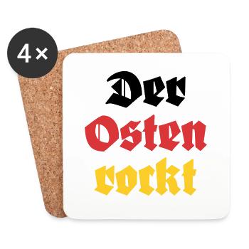 Der Osten Rockt Ostdeutschland - Untersetzer (4er-Set) - Weiß - Vorne