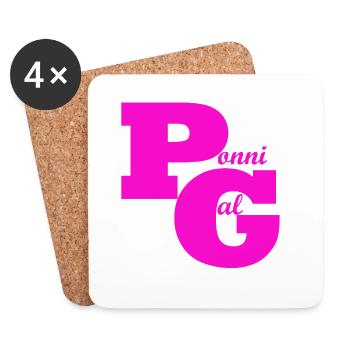 pony crazy - Coasters (set of 4) - white - Front