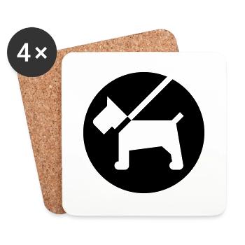 Dog - Coasters (set of 4) - white - Front