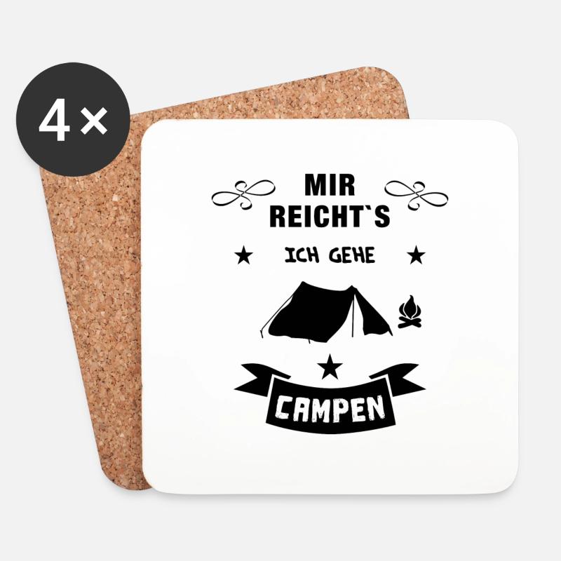mir reichts camping zelt - Untersetzer (4er-Set) - Weiß