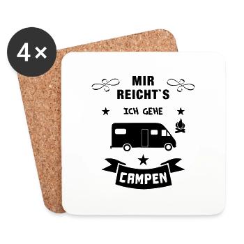 mir reichts camping wohnmobil - Untersetzer (4er-Set) - Weiß - Vorne