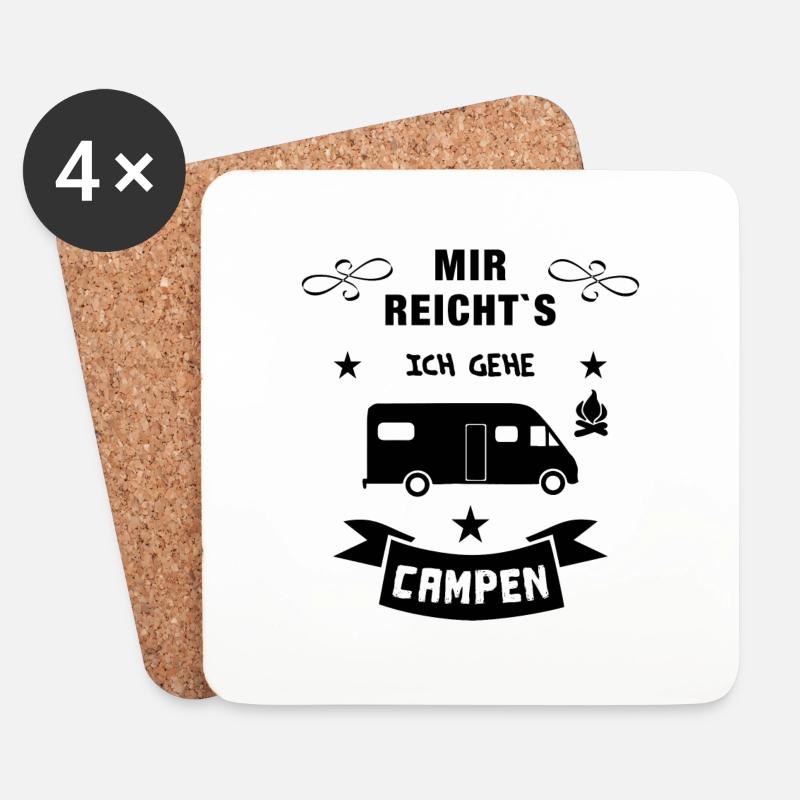 mir reichts camping wohnmobil - Untersetzer (4er-Set) - Weiß