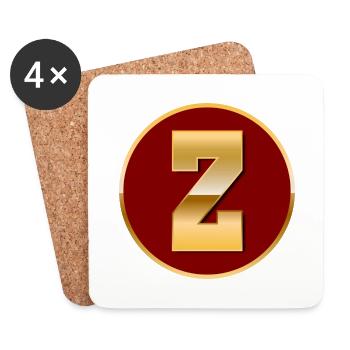 Lettre Z - Dessous de verre (lot de 4) - blanc - Devant