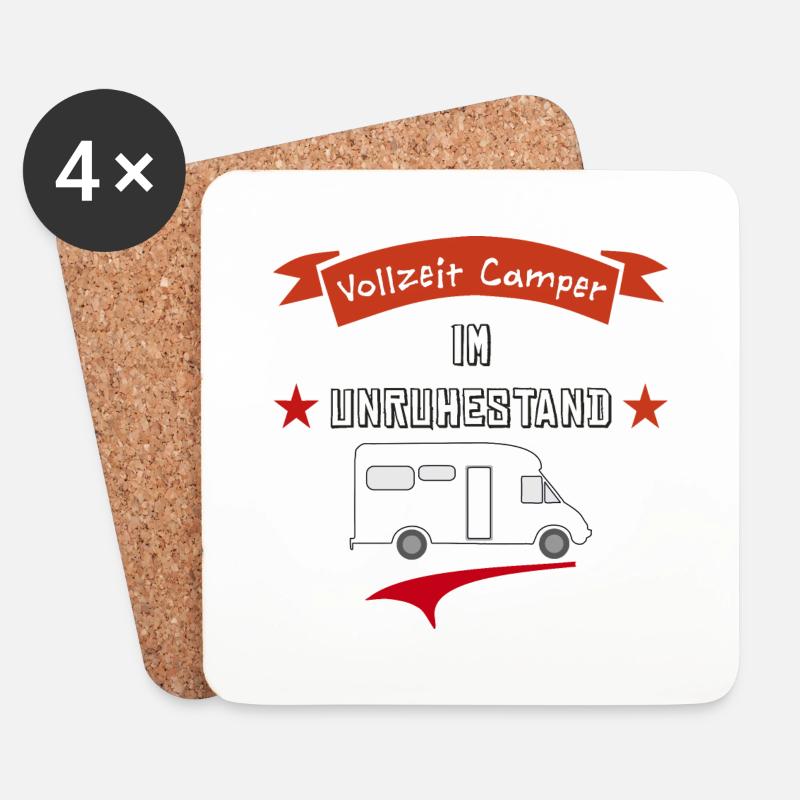 vollzeit camper im unruhestand - Untersetzer (4er-Set) - Weiß