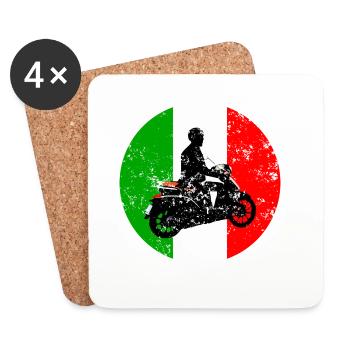 Roller Vintage Italy Scooter Urlaub - Untersetzer (4er-Set) - Weiß - Vorne