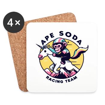 Ape Soda Racing Team 2024 - Untersetzer (4er-Set) - Weiß - Vorne