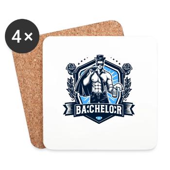 Enterrement de vie de garçon - Enterrement de vie de garçon 1 - Dessous de verre (lot de 4) - blanc - Devant