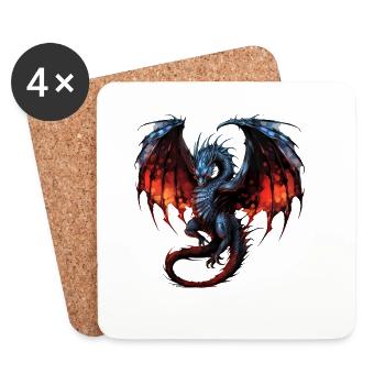Flying Dragon - Untersetzer (4er-Set) - Weiß - Vorne