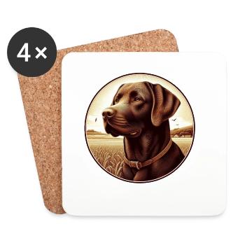 The beautiful brown Labrador Retriever - Untersetzer (4er-Set) - Weiß - Vorne