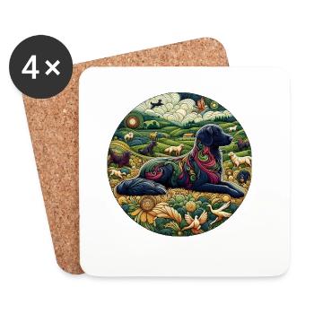 Fantasy Dogs - Untersetzer (4er-Set) - Weiß - Vorne