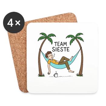 Team Sieste - Hamac & Farniente - Dessous de verre (lot de 4) - blanc - Devant