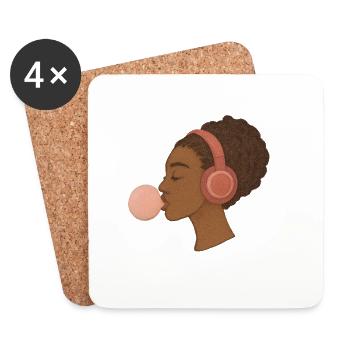 Musique - Dessous de verre (lot de 4) - blanc - Devant