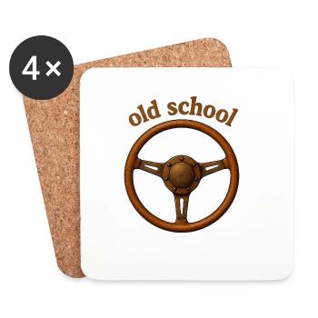 volant old school - Dessous de verre (lot de 4) - blanc - Devant