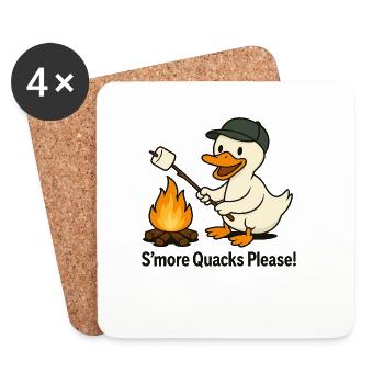 S’more Quacks Please! – Camping Ente - Untersetzer (4er-Set) - Weiß - Vorne