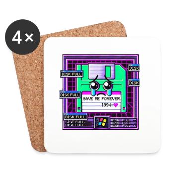 Floppy Neon Cry 1994 - Untersetzer (4er-Set) - Weiß - Vorne