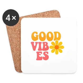 Sommer Vibes - Untersetzer (4er-Set) - Weiß - Vorne